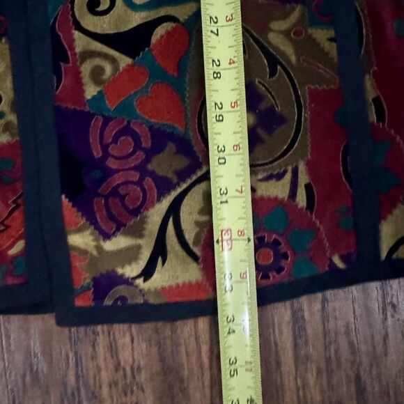 Vintage Handmade Womens Sleeveless Vest Jacket Reversible Velour Size Medium - Picture 10 of 14